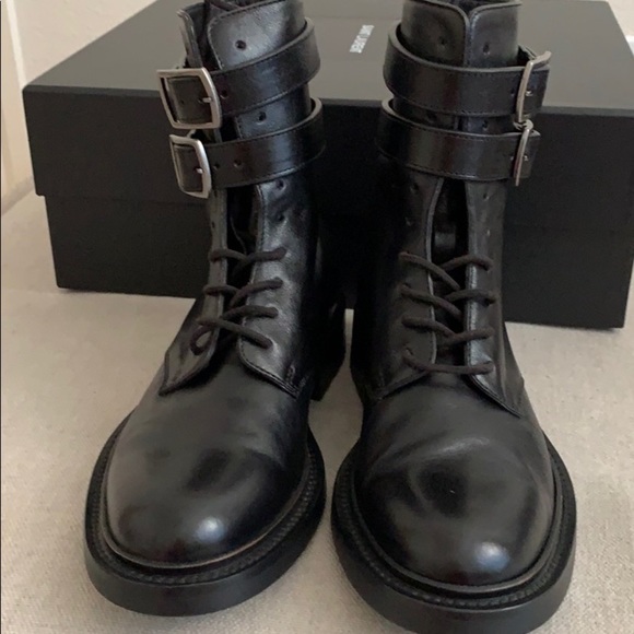 Saint Laurent Armu Ankle Leather Boots - Picture 4 of 16